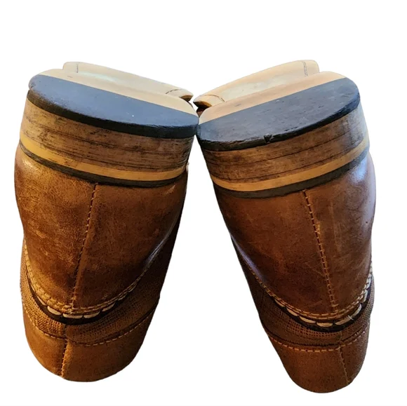 Steve Madden Brown Leather Ankle Boots Size 12 - Picture 9 of 10